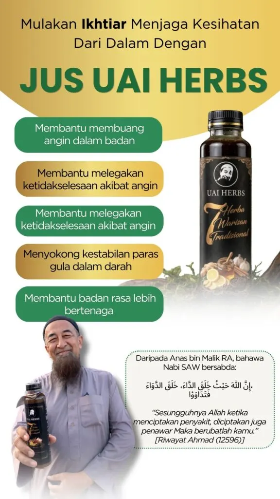 Cara Jus UAI Herbs membantu masalah perut dan angin