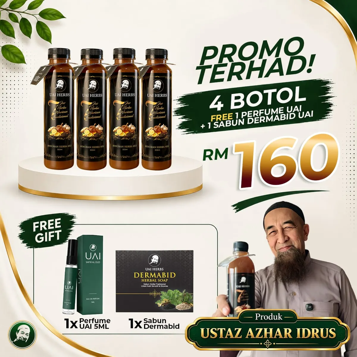 Set Mujarab - 4 botol Jus UAI Herbs, RM160